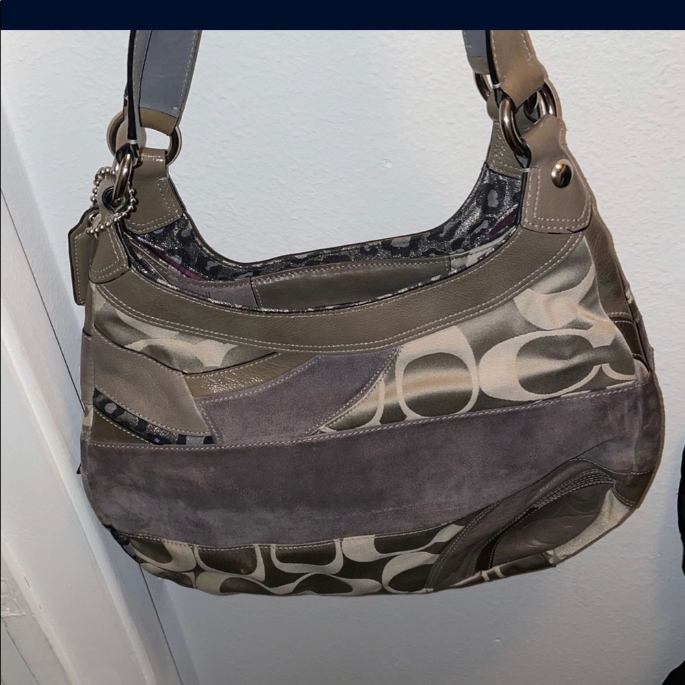 Coach grey handbag